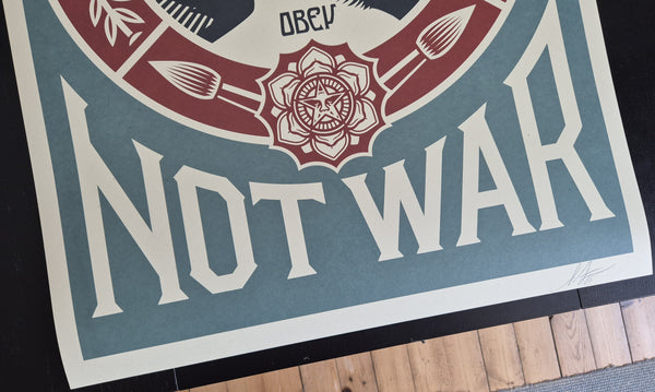Make Art Not War Blue