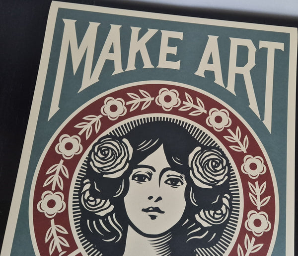 Make Art Not War Blue