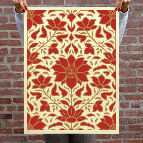 Obey Deco Floral Pattern RED
