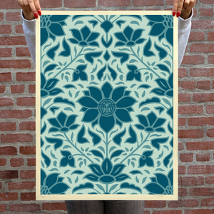 Obey Deco Floral Pattern BLUE