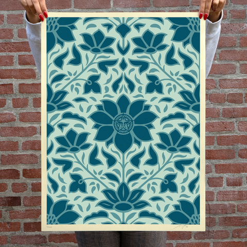 Obey Deco Floral Pattern BLUE