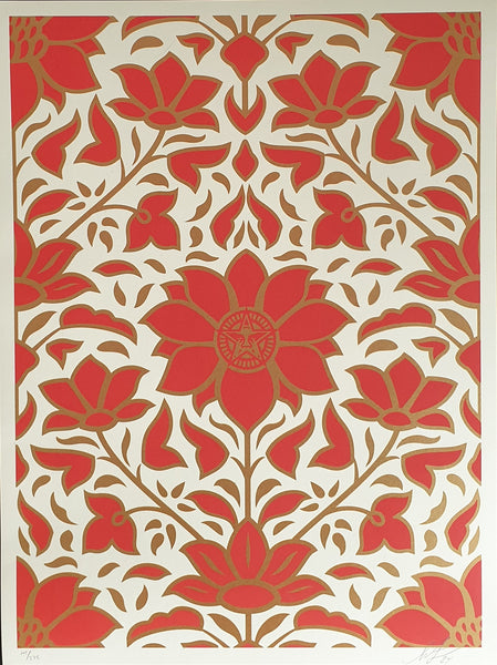 Obey Deco Floral Pattern RED