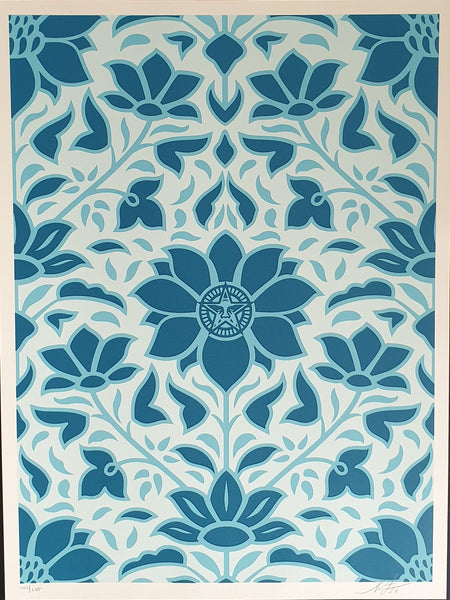 Obey Deco Floral Pattern BLUE