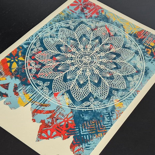 Collage Peace Mandala BLUE