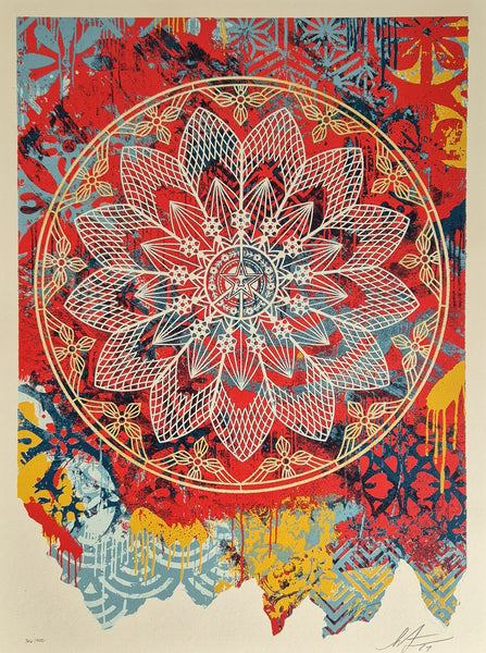 Collage Peace Mandala RED