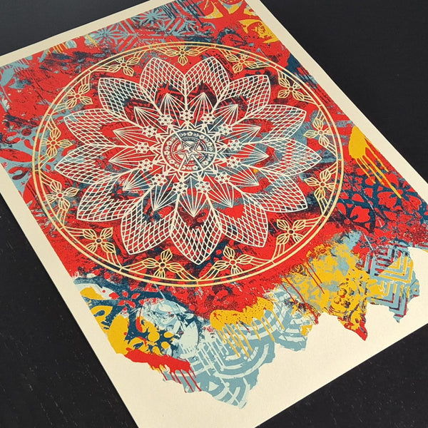 Collage Peace Mandala RED