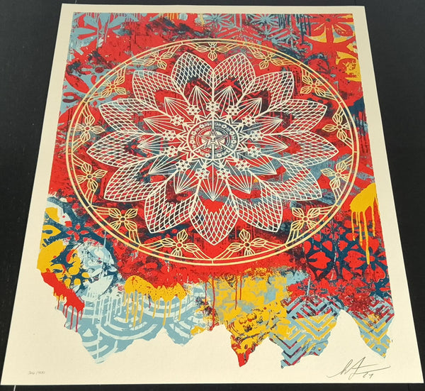 Collage Peace Mandala RED