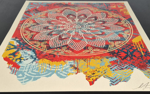 Collage Peace Mandala RED