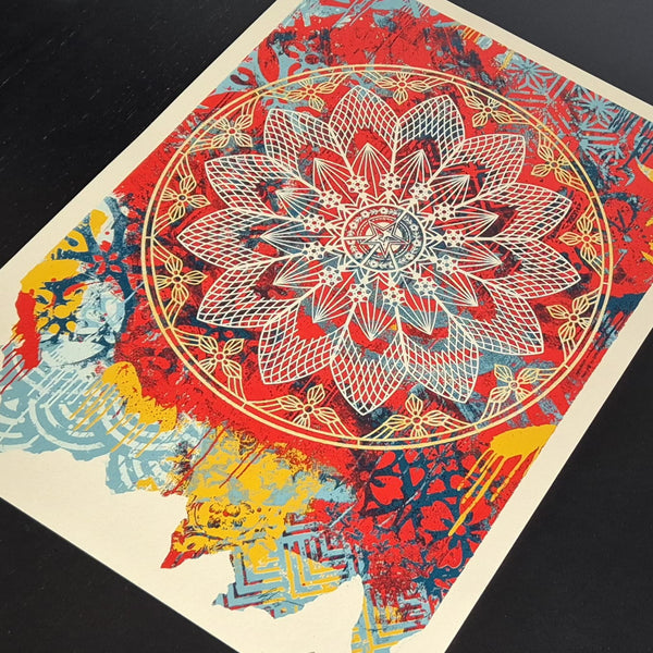 Collage Peace Mandala RED