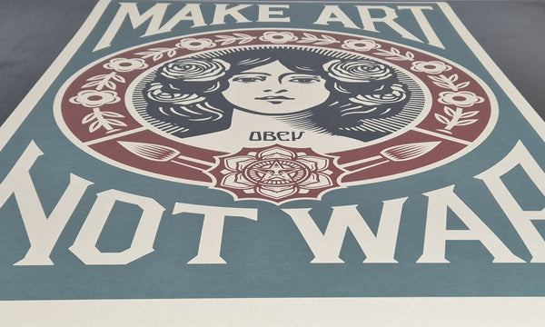 Make Art Not War Blue