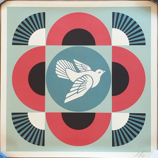 Geometric Dove - Red