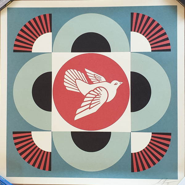 Geometric Dove - Blue