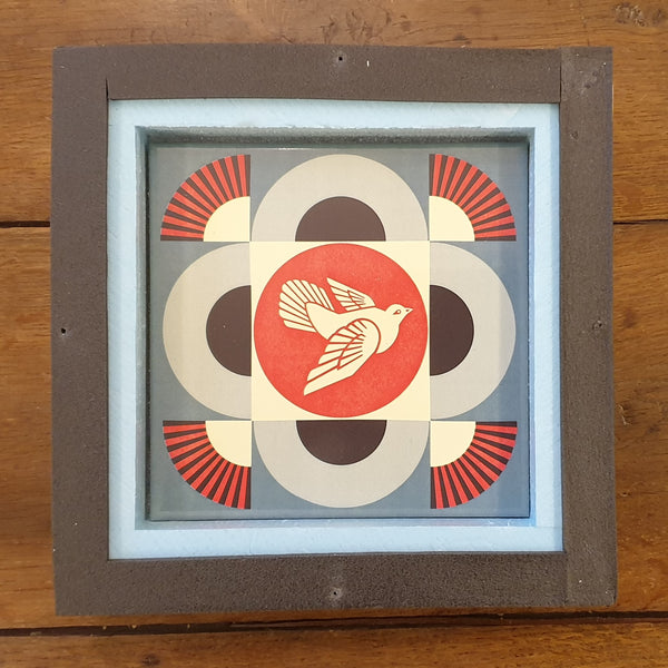 Geometric Dove - Blue
