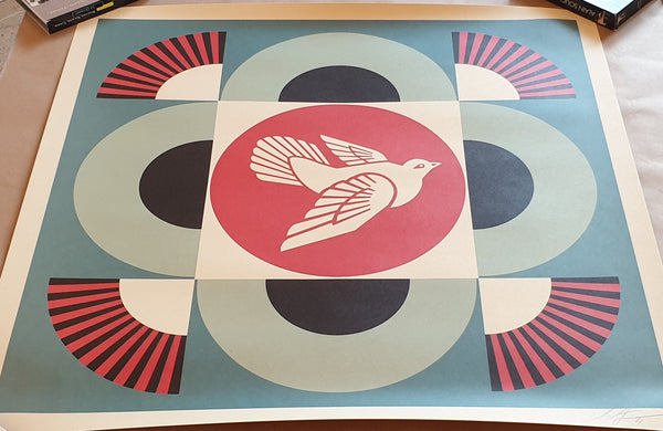 Geometric Dove - Blue