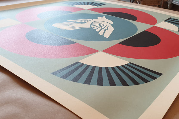 Geometric Dove - Red
