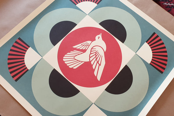 Geometric Dove - Blue