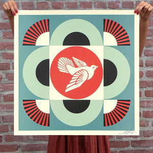 Geometric Dove - Blue